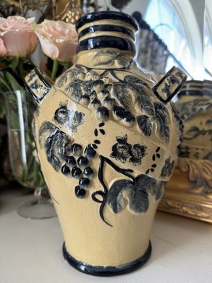 Large Vintage Majolica Glazed Pottery Urn Vase