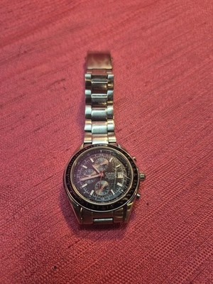 Casio Edifice EF-503 Chronograph Men's Watch Black Dial WR100M New Battery
