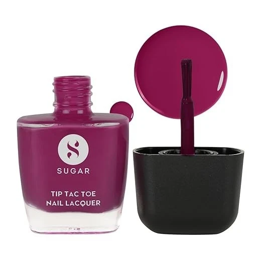 SUGAR Cosmetics Tip Tac Toe Nail Polish Classic | Long Lasting, 100% Chip Resis...