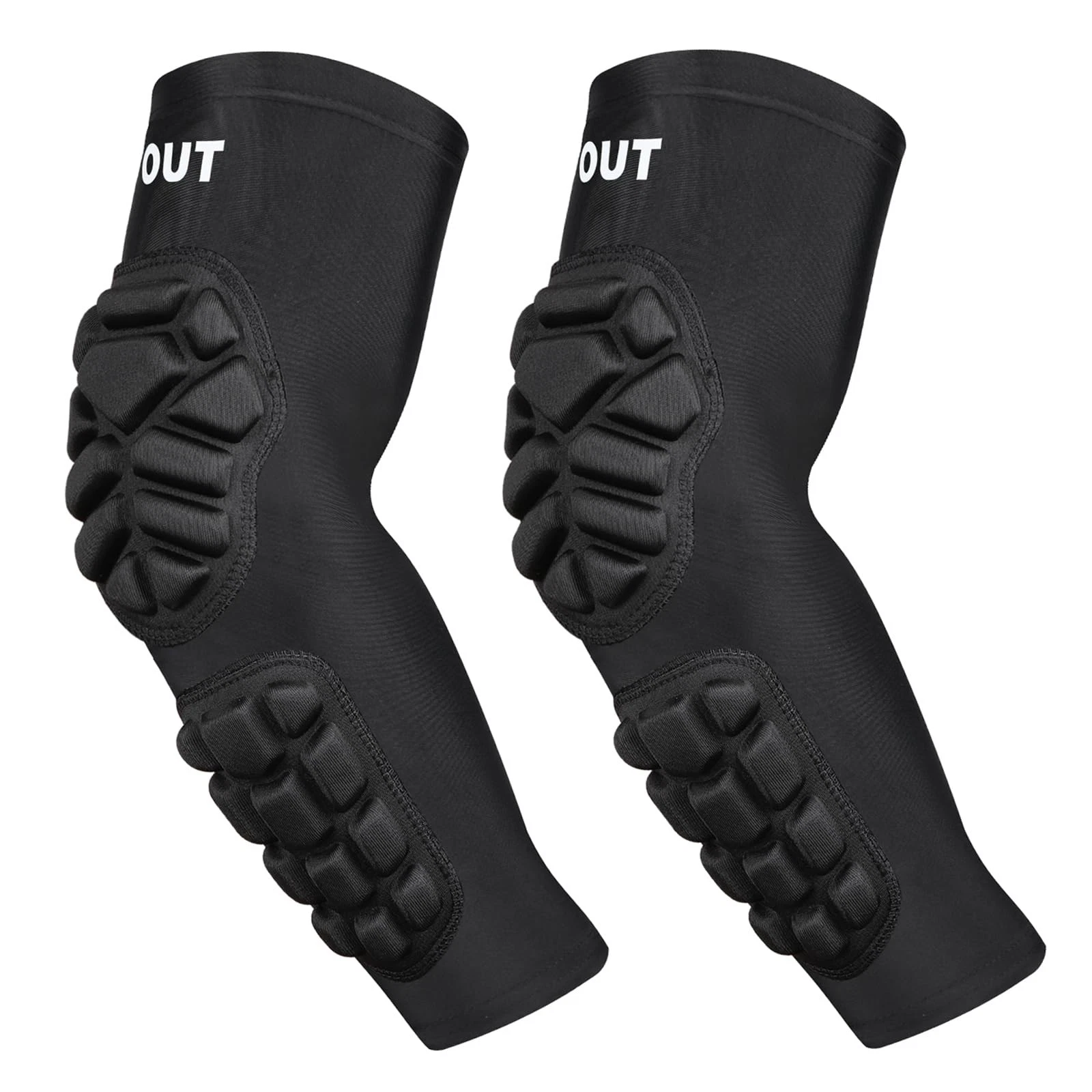 Padded Arm Sleeves Elbow Forearm Crashproof Pads Protection Support for Footb...