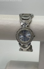 NY&C Silver Tone Stainless-Steel Back Icy Ladies Watch 36.7g