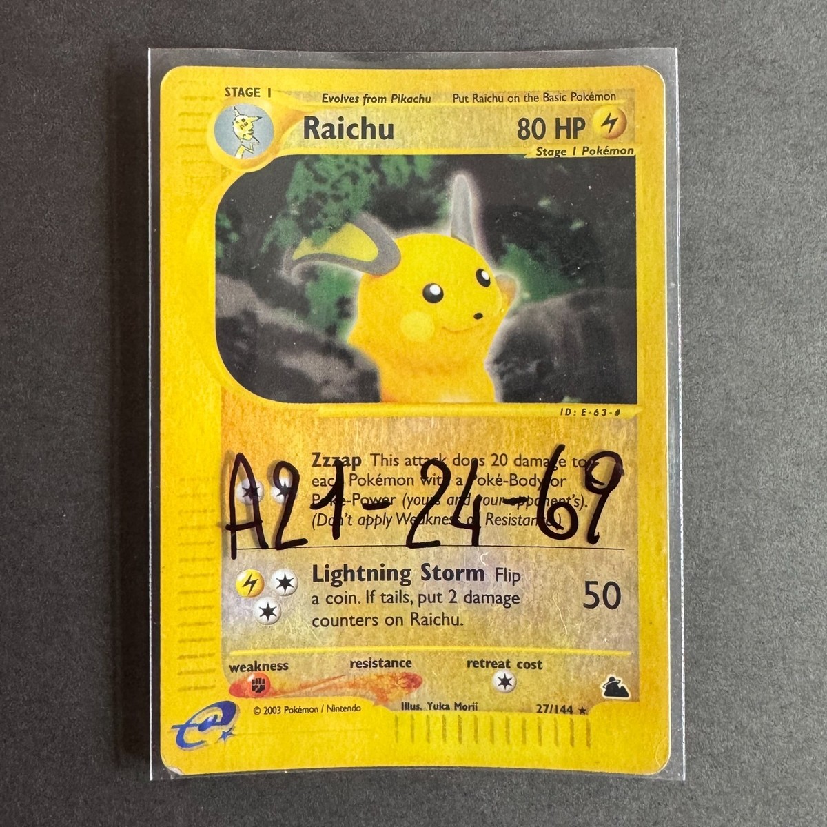RAICHU 27/144 - Reverse Holo Rare - Pokemon TCG - Skyridge