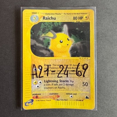 RAICHU 27/144 - Reverse Holo Rare - Pokemon TCG - Skyridge