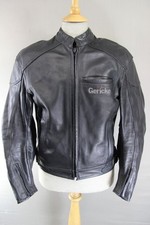 HEIN GERICKE LEATHER BIKER JACKET WITH BACK/SHOULDER/ELBOW PROTECTORS 38-40"/MED