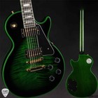 Electric guitar LP green widow rich flame grain top CTs pots ebony Fingerboard f