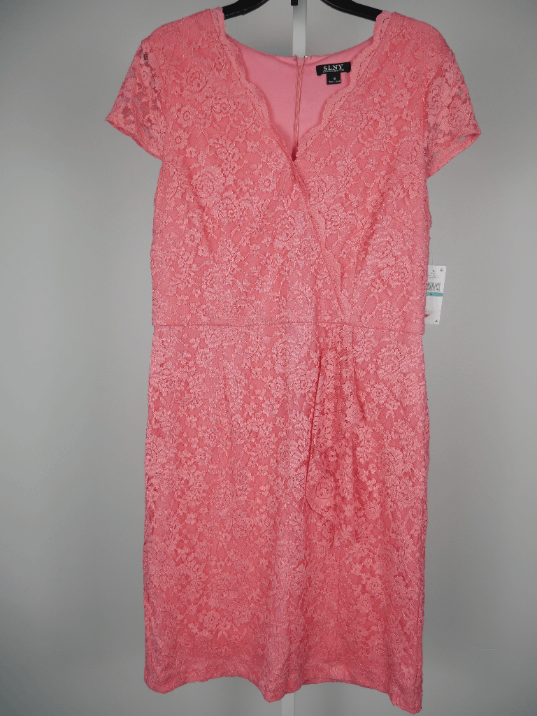 Sl Fashions Lace Sheath Dress - Blossom - Size 16