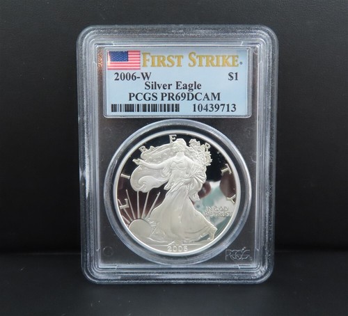 PCGS 2006-W PR69 DCAM Ultra Cameo Silver Eagle Coin
