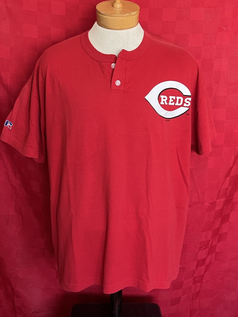 Cincinnati Reds Russell Athletic Button Baseball Jersey Shirt