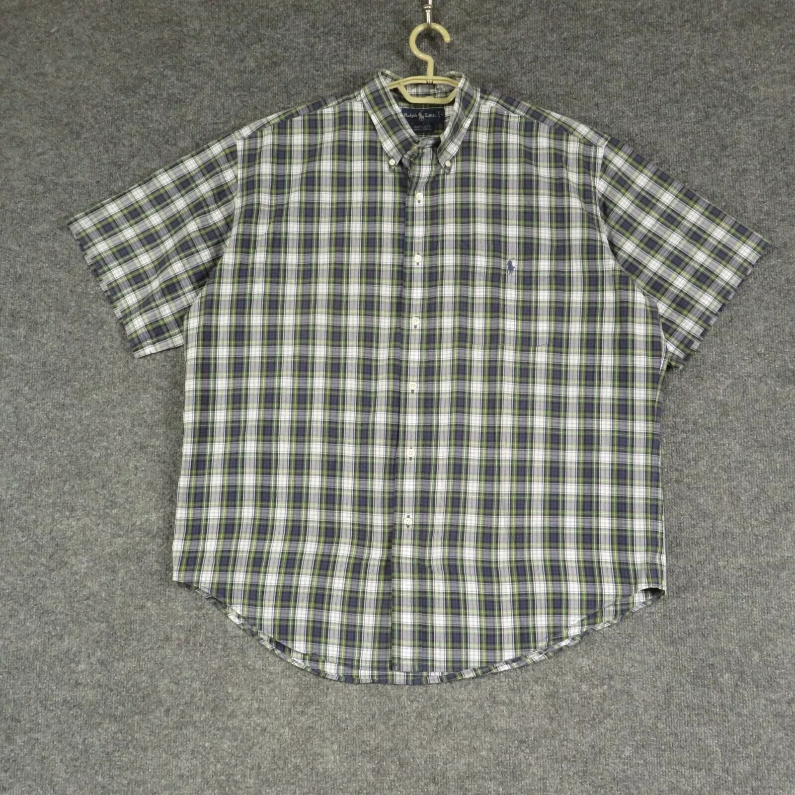 VINTAGE Ralph Lauren camicia uomo extra large preppy piccolo pony con bottoni