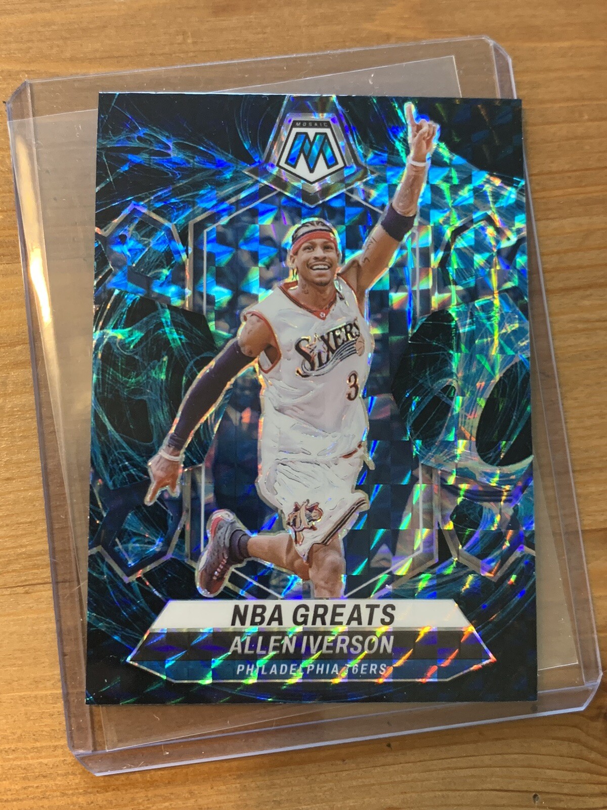 2023-24 Mosaic #300 ALLEN IVERSON - Genesis PRIZM SSP- 76ers HOF NBA Greats