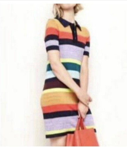 Gorman Tina Sparkle Stripe Knit Polo Shirt Dress - Picture 3 of 8