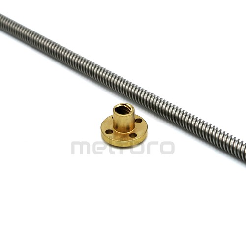 450 mm 8 mm husillo guía T8 husillo trapezoidal husillo barra acoplamiento de eje - Imagen 4 de 7