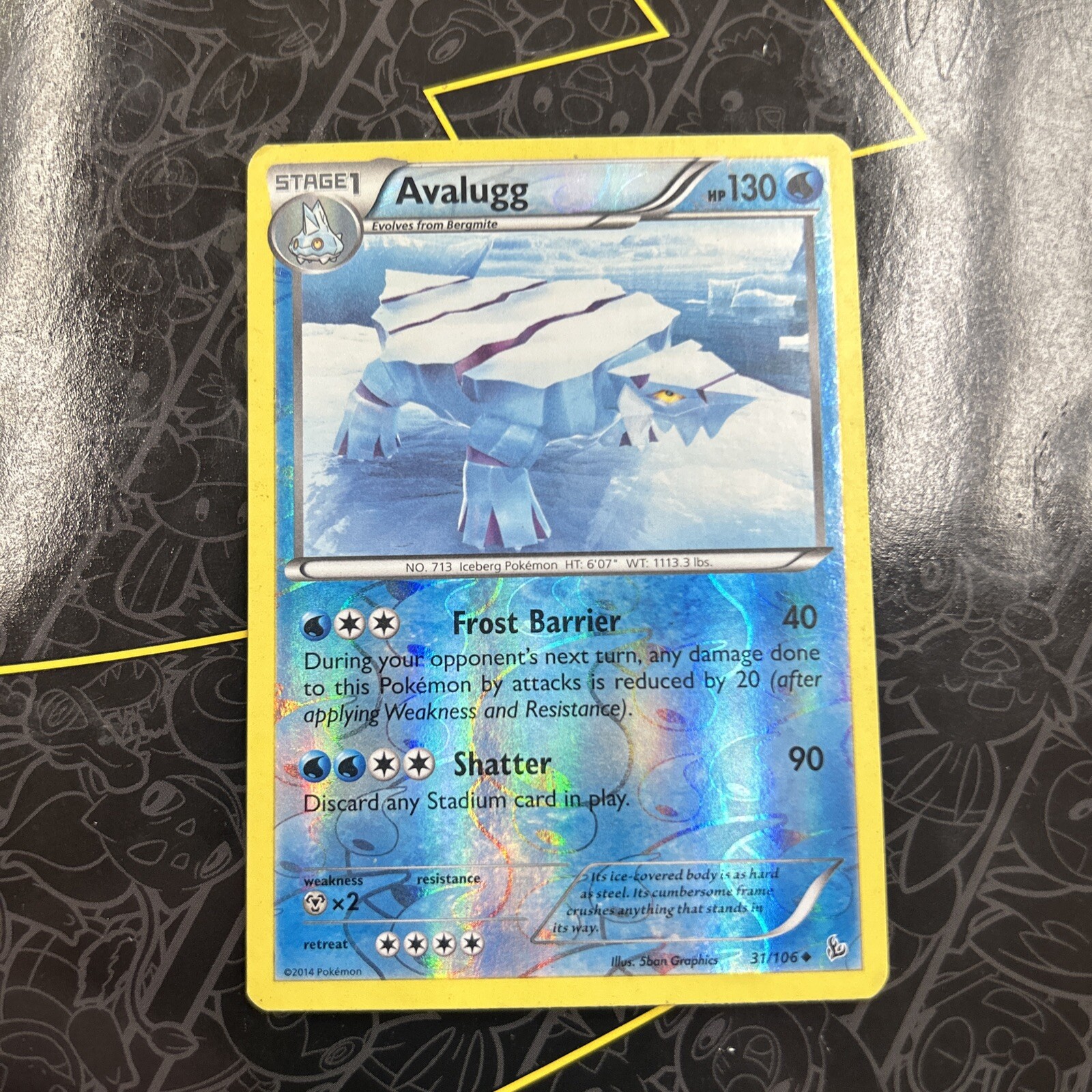 Pokemon Avalugg 31/106 Flashfire 2014 Reverse Holo Uncommon LP