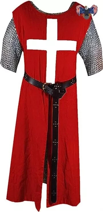 Medieval Knight Templar Crusader Tunic Costume for LARP SCA Reenactment-image