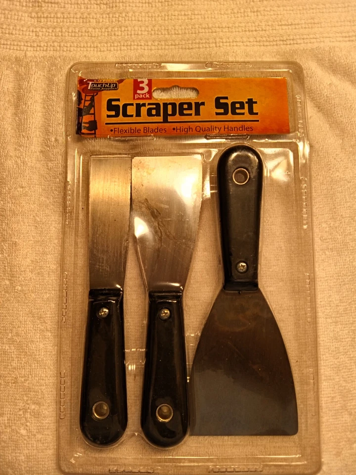 (2) Juegos de rascadores de 3 piezas cuchillas flexibles y 2 raspadores de cuchillas rígidas NUEVO Foto 2 de 4