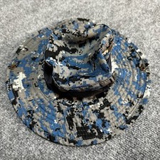 Jungle Boonie Hat Cap Youth Large Grey Blue Camo Cotton Blend Sun Protection