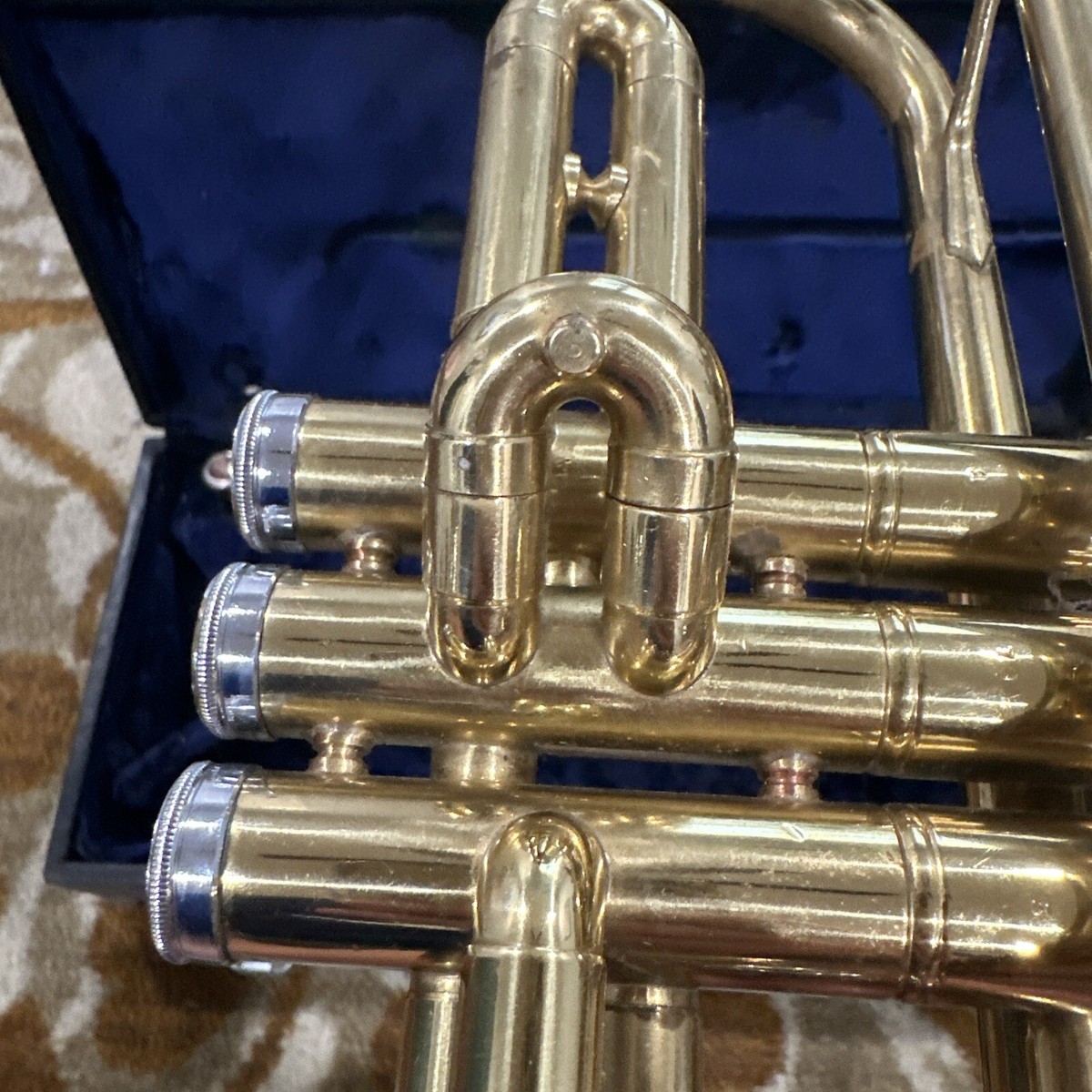 Vtg Lee Lark Trumpet M4015-1 W/mouthpiece And Original Case Good