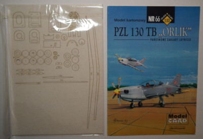 Model Card 66 - Schulflugzeug PZL 130 TB Orlik + lasergeschnittene  Rahmen