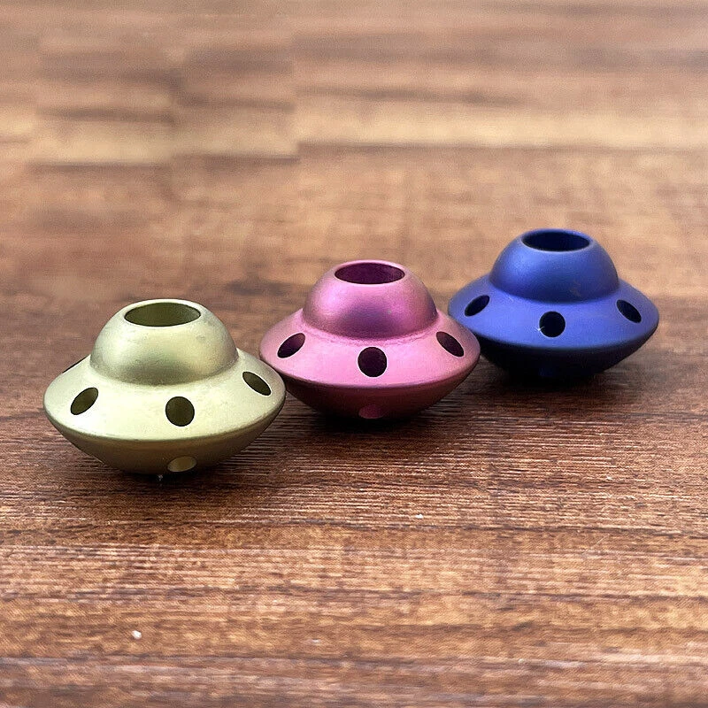 EDC Titanium Folding Handle Lanyard Bead Umbrella Rope Tool Pendant - Image 2 of 4