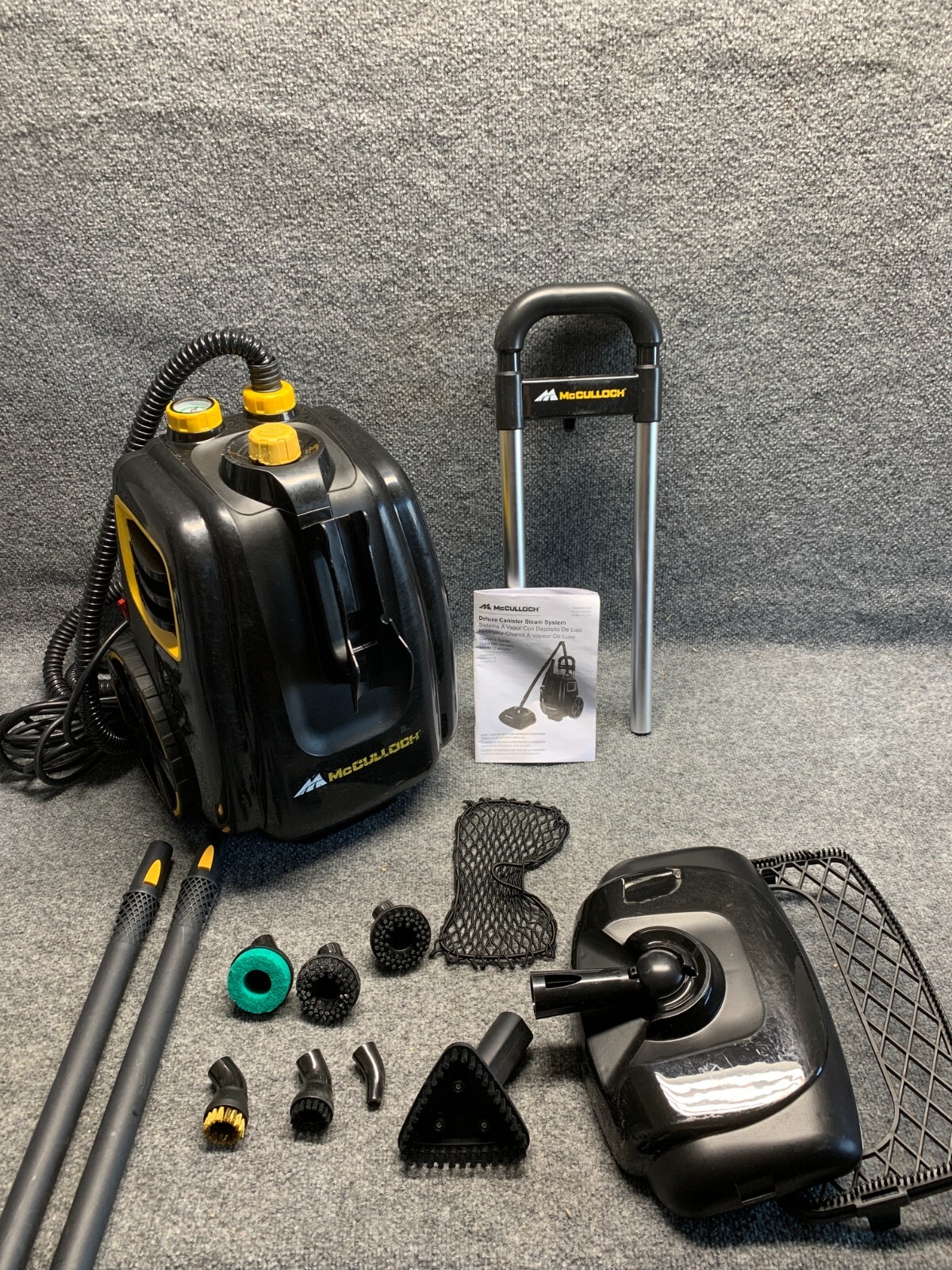 McCulloch MC1385 Deluxe Canister Steam Cleaner FOR PART/PLEASE READ