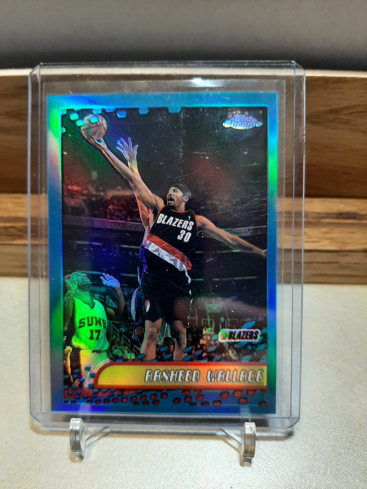 2001-02 TOPPS CHROME REFRACTOR #5 - RASHEED WALLACE
