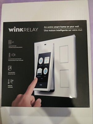 Wink Relay Wall-Mounted Smart Home Controller, 4.3'' Touchscreen White PRLAY-WH01