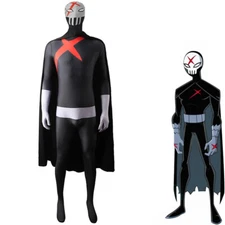 Red X Jumpsuit Teen Titans Bodysuit Cloak Cosplay Costume Halloween Adult/Kids