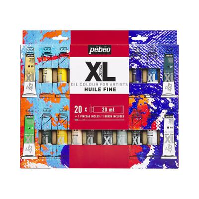 Pebeo Studio XL Fine Oil Set 20 x 20ml Tubes with Brush