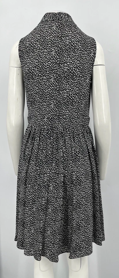 Michael Kors коллекции изменен цветочный печать хлопок поплин миди платье sz 10 - Изображение 4 из 4