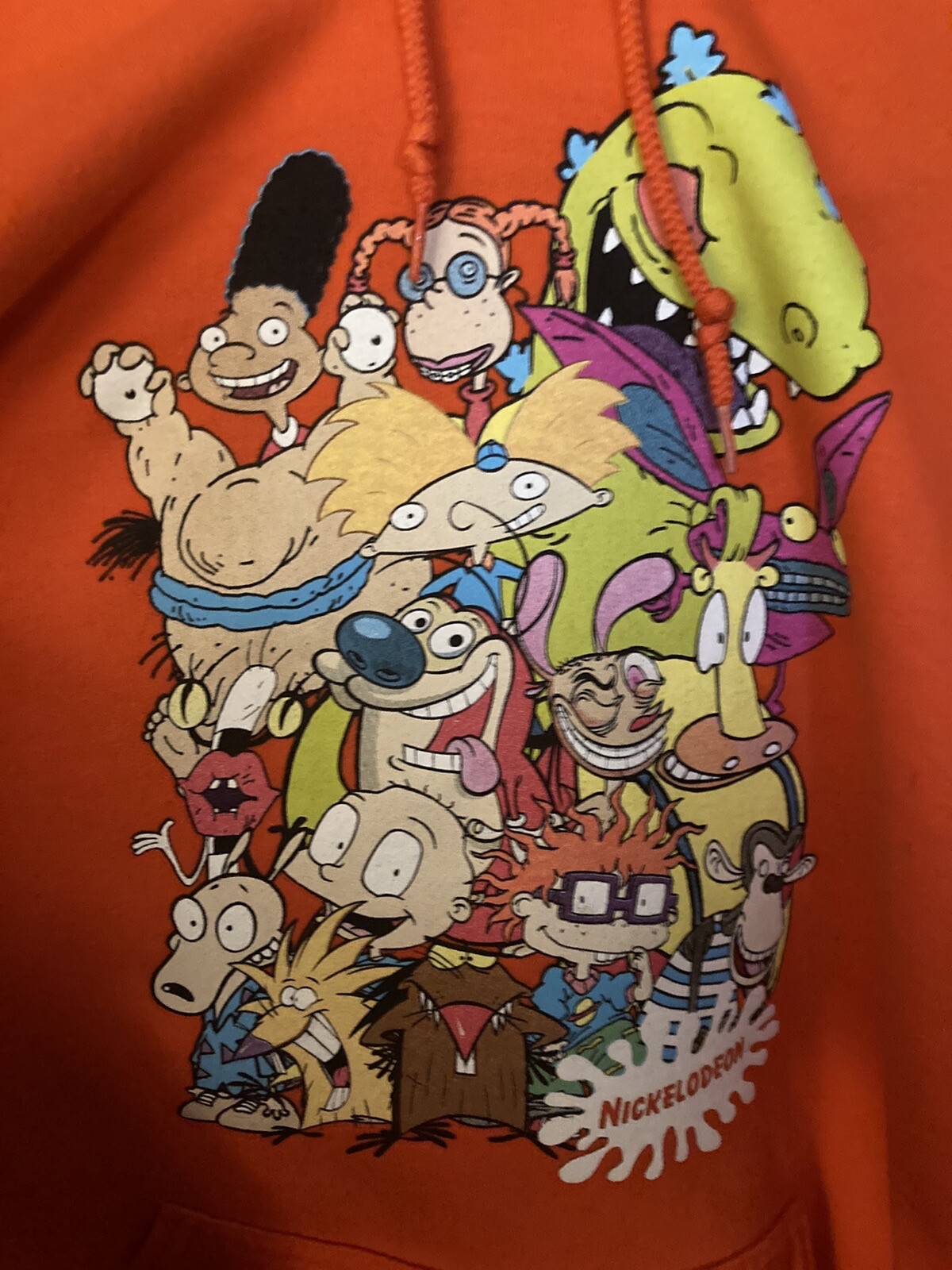 2021 Nickelodeon Orange hoodie Cartoon Size L Gem