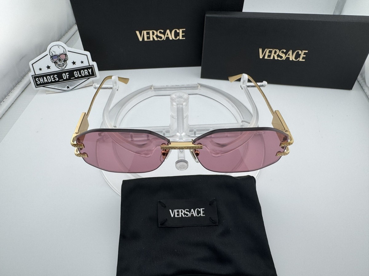 Versace  VE2274 100284 Gold/Pink Oval Women Sunglasses Authentic VERSACE VE2274 100284 Gold Pink Women main image 2