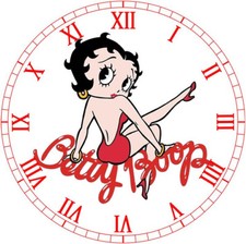 Betty Boop. CD Clock. With free stand.