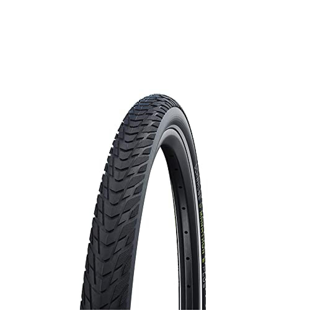 (TG. 700X35C) Schwalbe Marathon E-Plus, Copertone Unisex Adulto, Nero/Riflettent