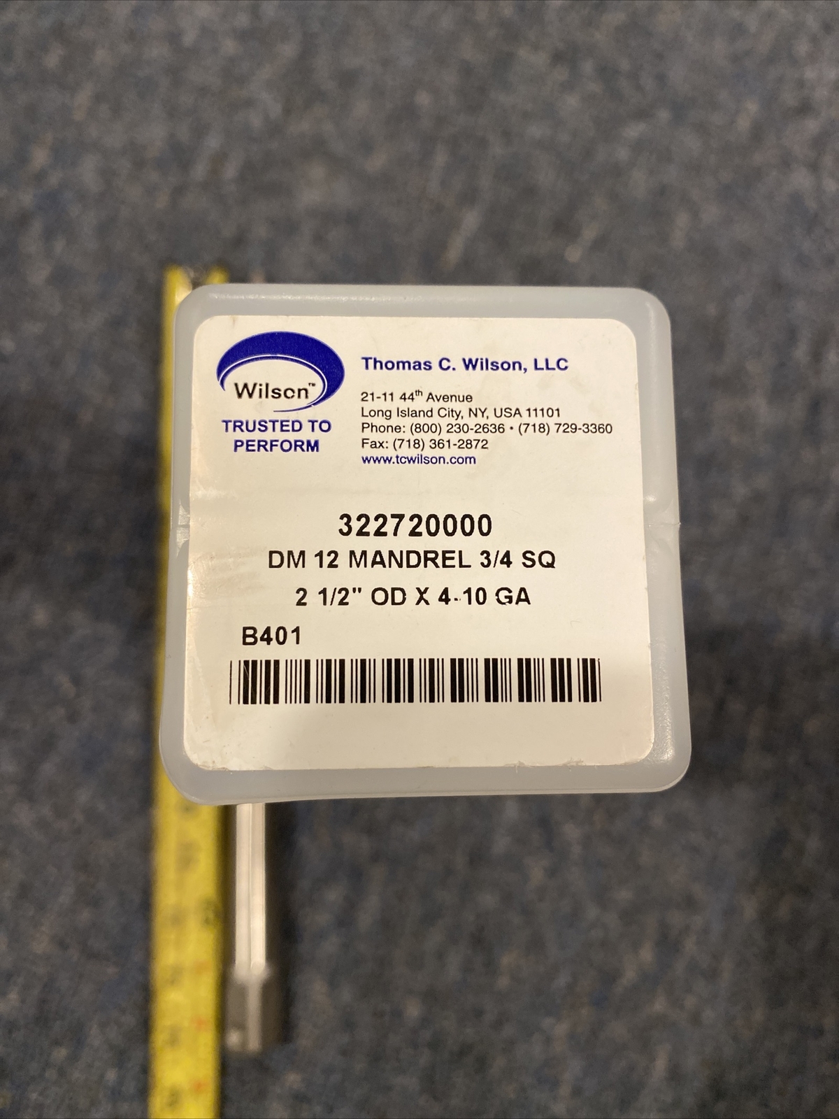 Boiler Tube Expander Mandrel 32272 DM 12 3/4 SQ 2 1/2” OD X 410 GA