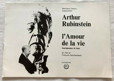 L'amour de la vie - Artur Rubinstein Eliahu Inbal Vintage 1969 Danish Movie P...