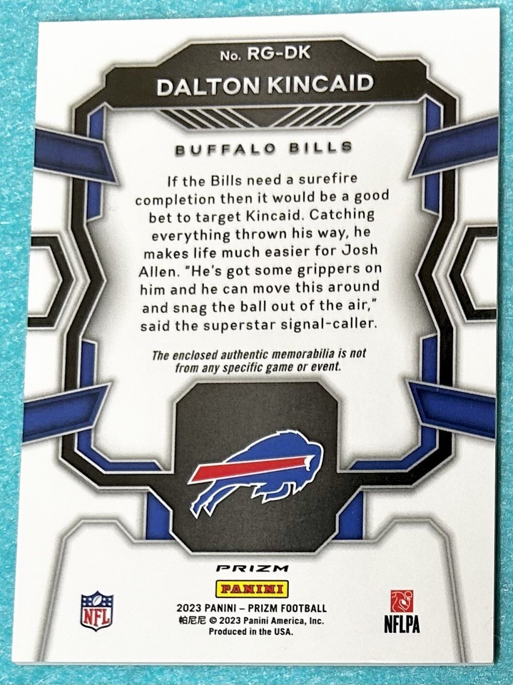 2023 Panini Prizm Football Dalton Kincaid Green Pulsar Rookie Gear Bills eBay