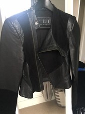Firetrap Black Leather Jacket Size 8 / S