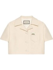 Gucci Off-white Wool And Silk Cropped Jacket Size It 40 Rrp £1800