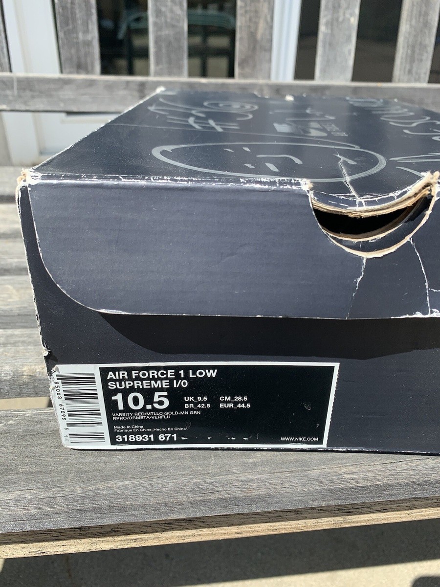 Nike Air Force 1 Low Supreme Questlove GOLD TOE 10.5 SIGNED 1world