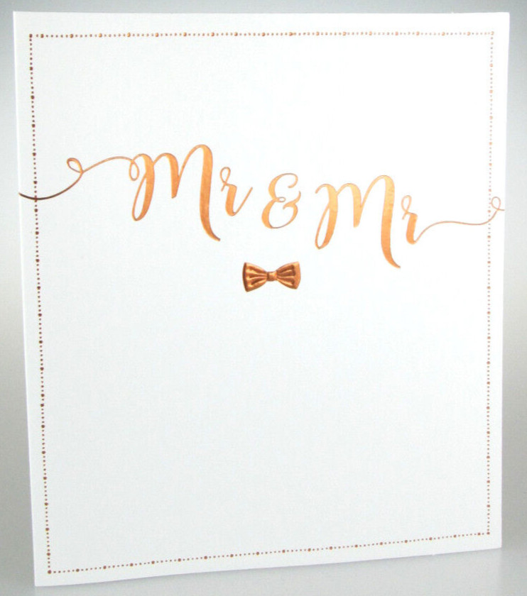 Gay Wedding Card. Congratulations Mr and Mr Wedding Greeting Card.