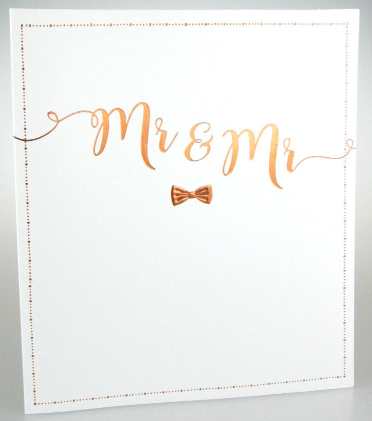 Gay Wedding Card. Congratulations Mr and Mr Wedding Greeting Card.
