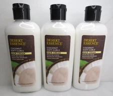 DESERT ESSENCE COCONUT SOFT CURLS HAIR CREAM 6.4 OZ NWOB LOT OF 3
