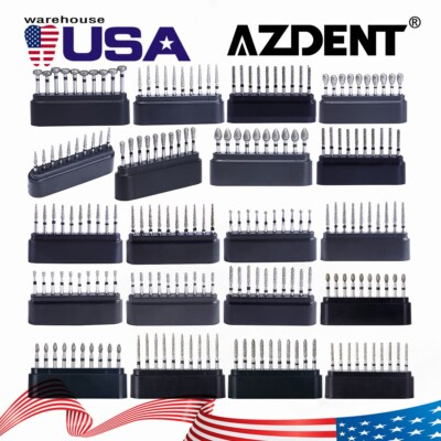 #ad US AZDENT Dental Super Coarse FG Diamond Burs set for High Speed Handpiece $124.07