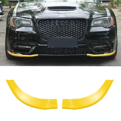 For Chrysler 300 C S SRT 15-23 Yellow Front Bumper Lip Splitter Guard Protector
