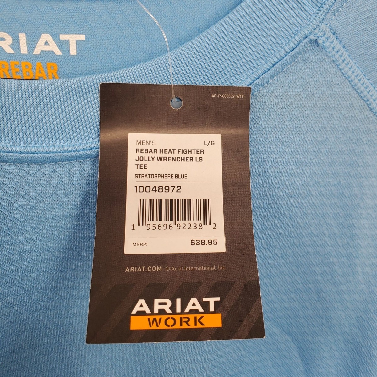 Ariat Rebar Heat Fighter Jolly Wrencher, Stratosphere Blue, L