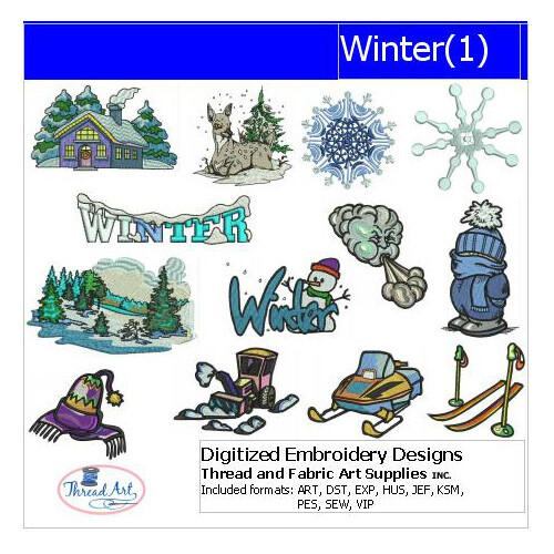 Design Set - Winter(1) - 13 Designs - 9 Formats - Usb Stick