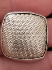 Vtg.Mexico" HOB" Sterling Silver 925 Unusual Textured Square Ring Sz6 9