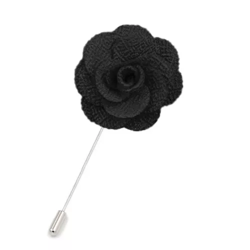 Mens Rose Brooch Flower Brooch Boutonniere Suit Lapel Wedding Pin Tassel Chain - Picture 71 of 95