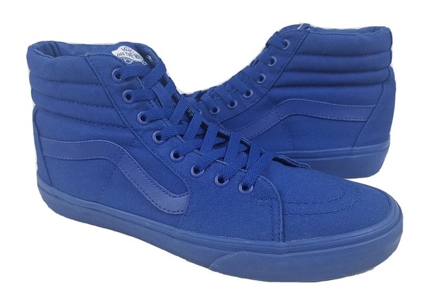 all blue high top vans