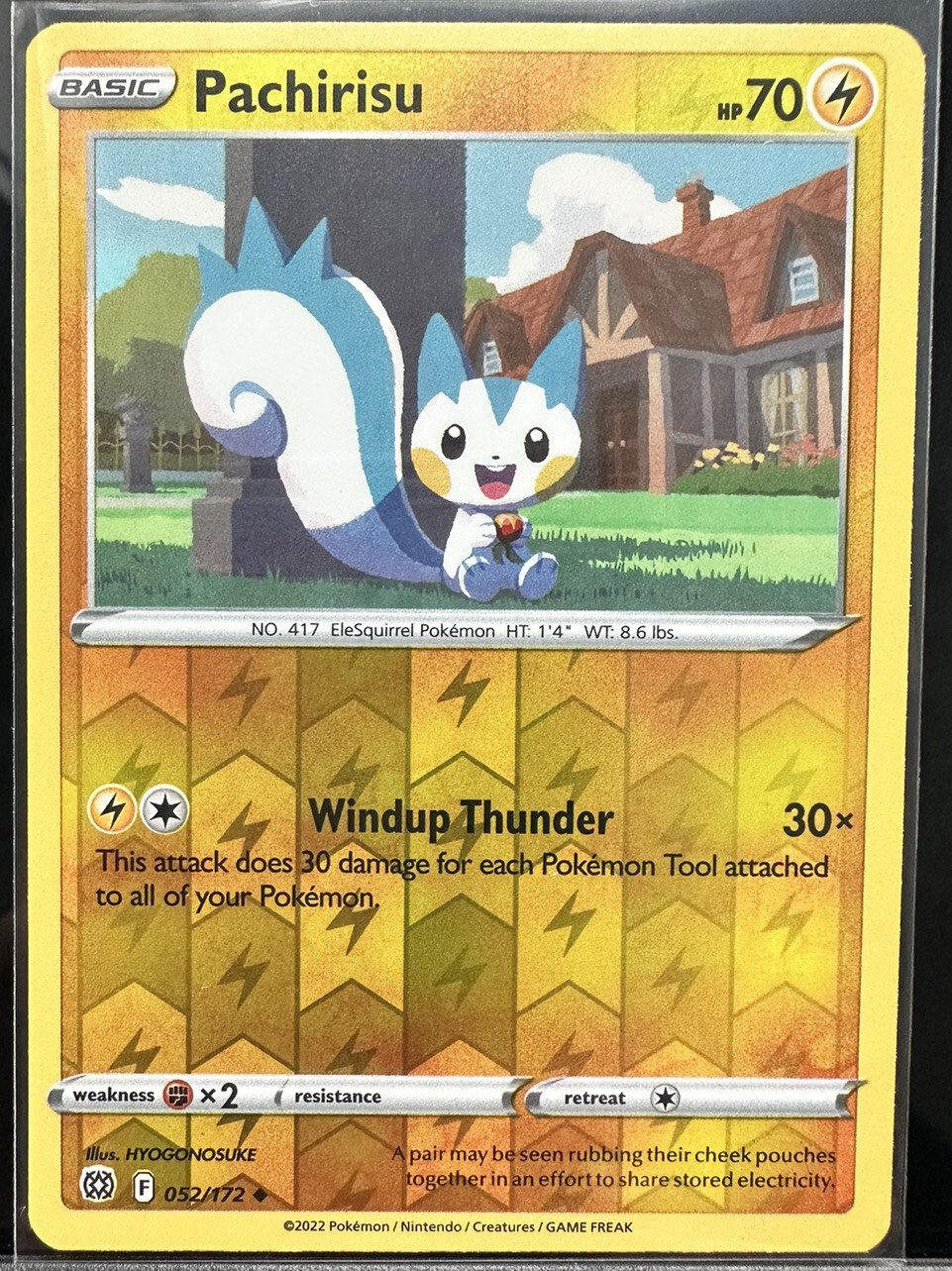 Pachirisu 52/172 Brilliant Stars Reverse Holo Uncommon Pokémon Card Pokemon TCG
